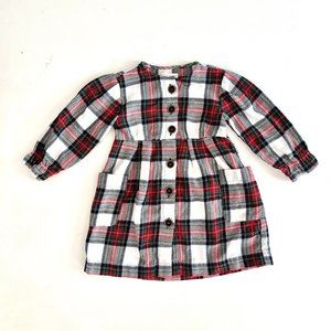 Great Condition Zara Plaid Flannel Dress Girls 5